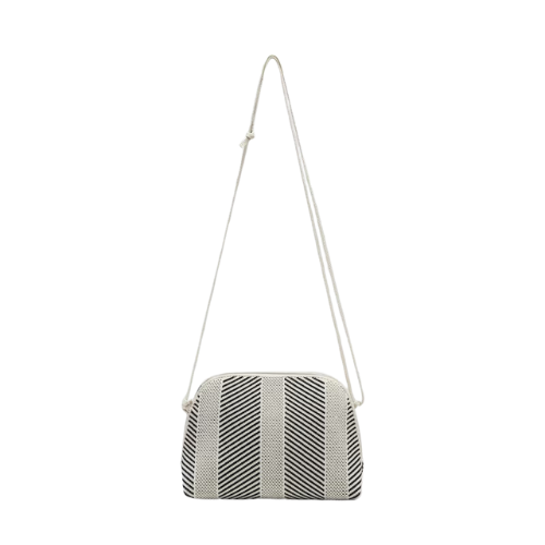 Eliza Crossbody Bag-Black & Cream Ivory
