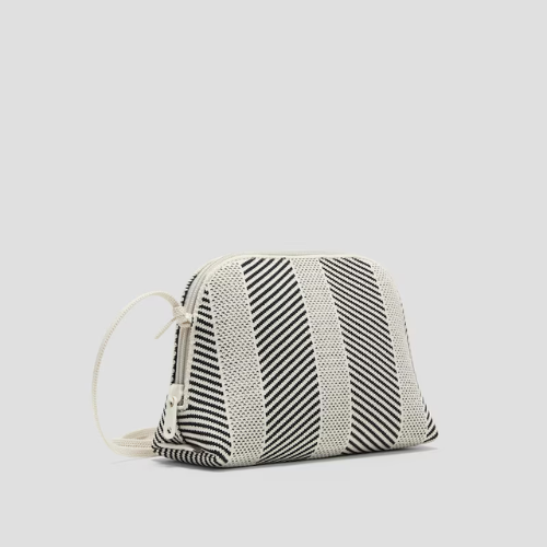 Eliza Crossbody Bag-Black & Cream Ivory