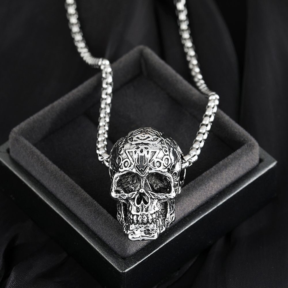 Jewelry Accessories Men's Neck Chains Skull Necklace Skeleton Pendant Choker