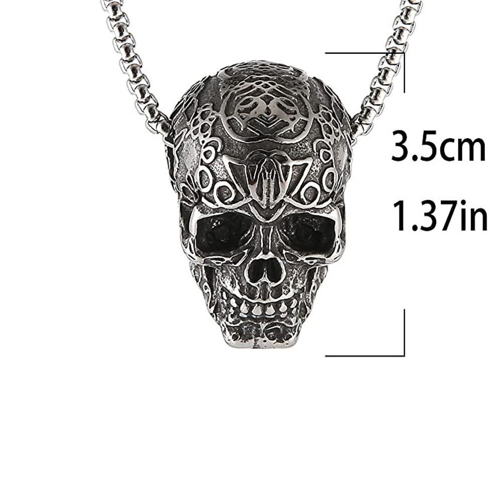 Jewelry Accessories Men's Neck Chains Skull Necklace Skeleton Pendant Choker