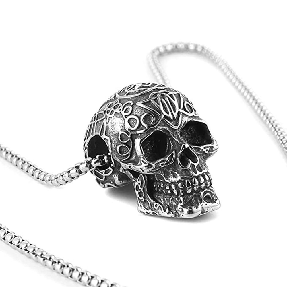 Jewelry Accessories Men's Neck Chains Skull Necklace Skeleton Pendant Choker