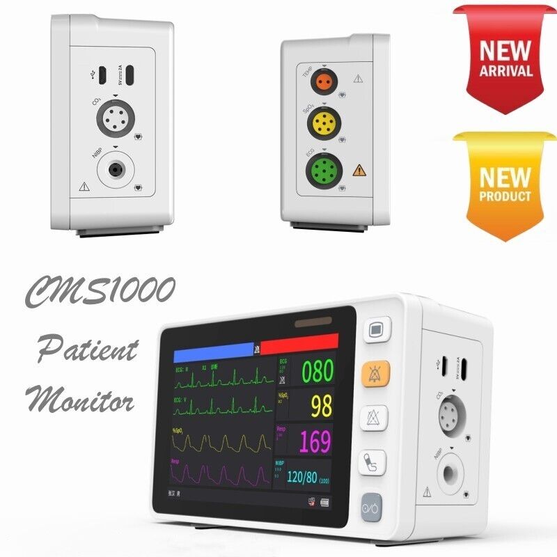 CONTEC CMS1000VET Animal Patient Monitor Vital Signs ECG NIBP SPO2 PR RESP TEMP