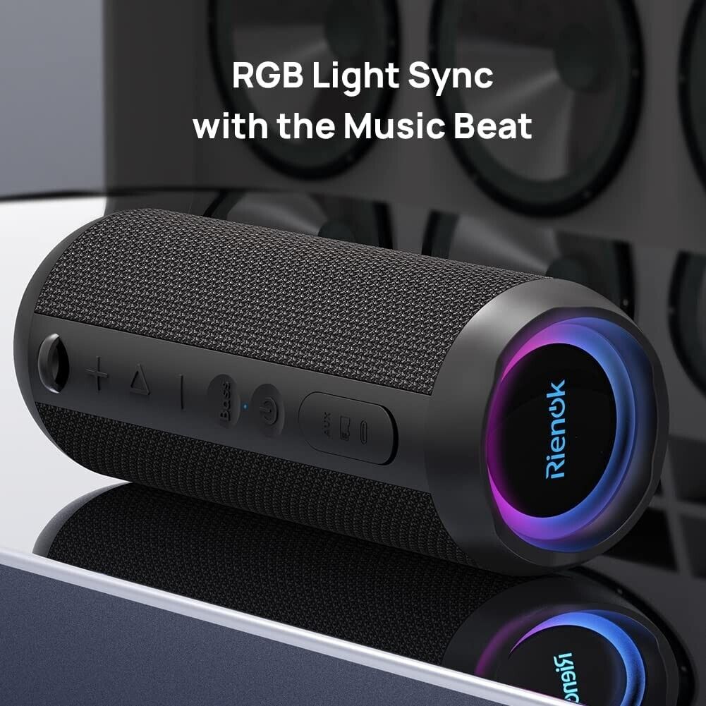 Bluetooth Speaker Portable Wireless Waterproof HD Stereo 20 Hour Battery 3600mAh