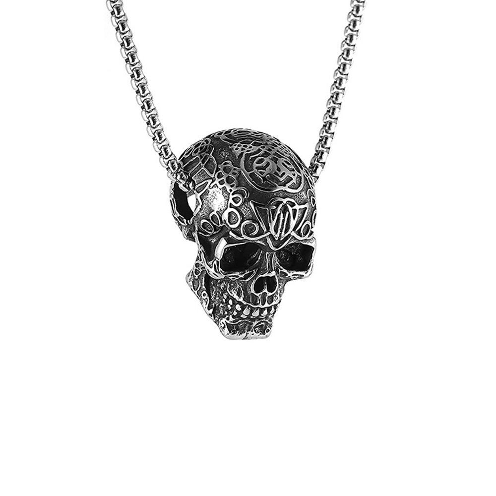 Jewelry Accessories Men's Neck Chains Skull Necklace Skeleton Pendant Choker